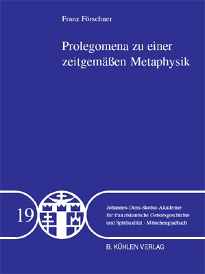 JDSA Bd. 19 Prolegomena zu einer zeitgemäßen Metaphysik